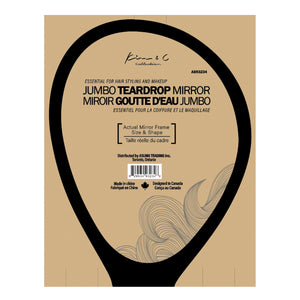 KIM & C Jumbo Teardrop Mirror (10" x 19")