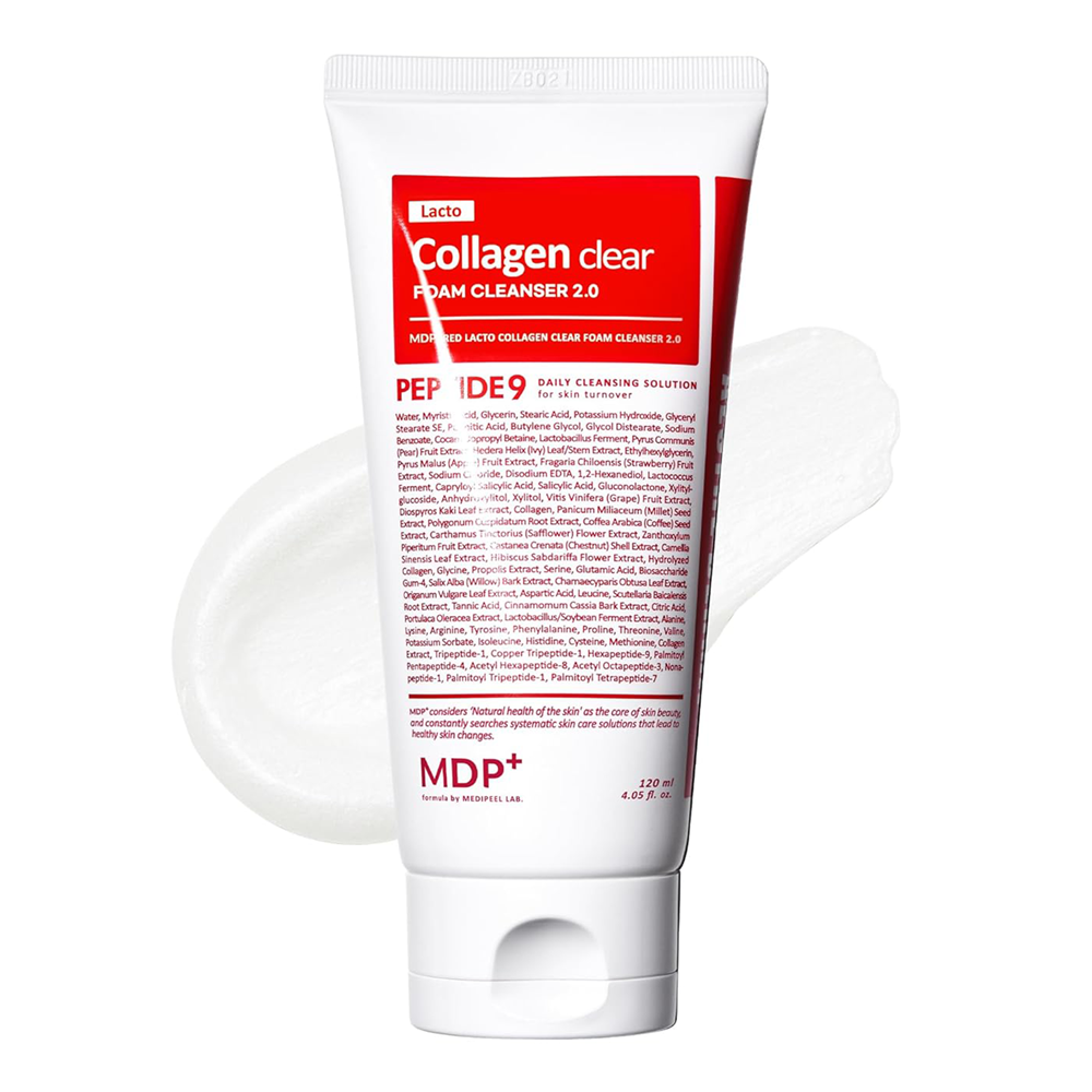 MDP+ Red Lacto Collagen Clear Foam Cleanser 2.0 (120ml)