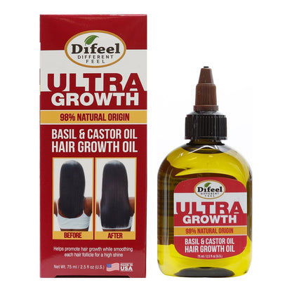 Difeel(Sunflower)  Ultra Growth Basil & Castor Oil Hair Growth Oil (2.5oz)