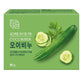 Cucumber-themed soap packaging with green background