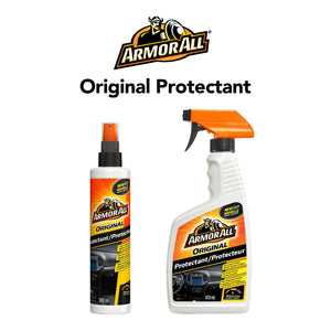 Two bottles of Armor All Original Protectant on a white background with the Armor All logo above.