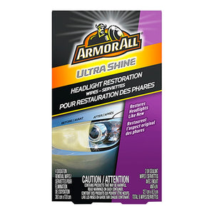 ARMOR ALL Ultra Shine Headlight Restoration Wipes