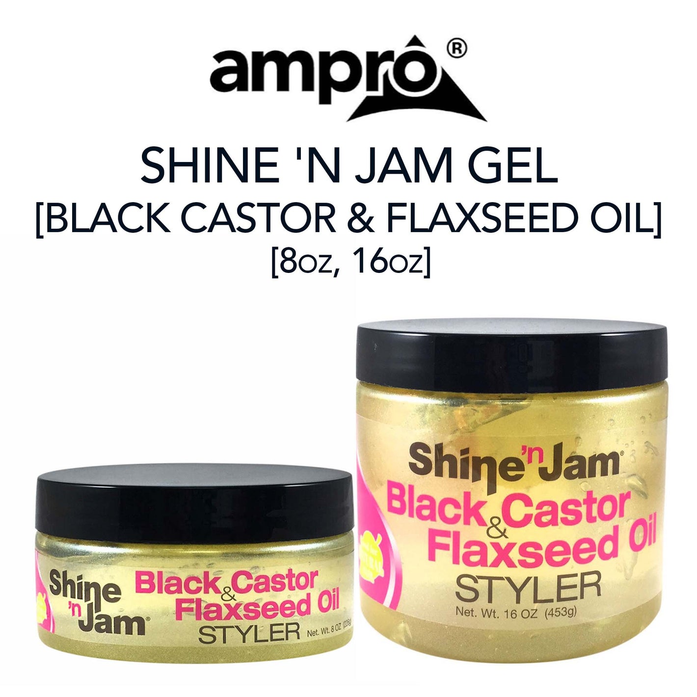 AMPRO Shine 'n Jam Gel [Black Castor & Flaxseed Oil]