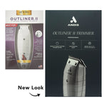 Andis Outliner II trimmer packaging with product image on a white background