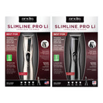 Two Andis Slimline Pro Li cordless trimmer packages on a white background