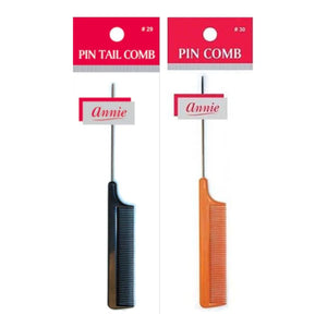 Two pin combs with red labels and 'Annie' branding on a white background.