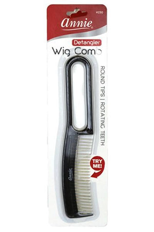 ANNIE Detangler Wig Comb Black #230 [pc]