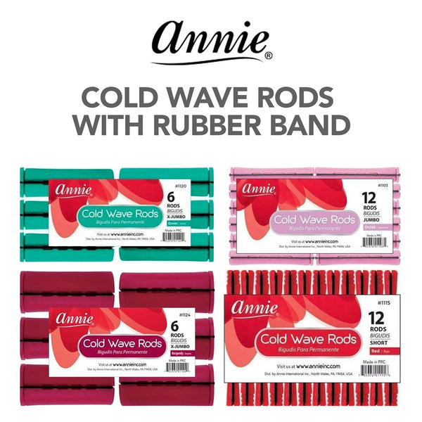 ANNIE Cold Wave Rods with Rubber Band