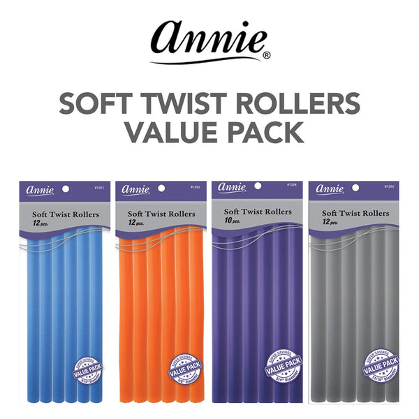 ANNIE Soft Twist Rollers Value Pack (10inch)