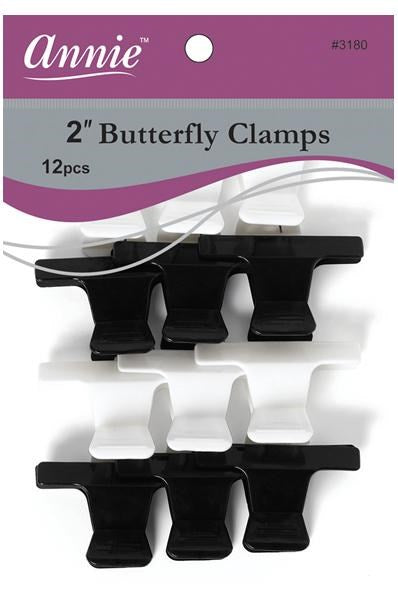 ANNIE 12pcs Butterfly Clamps Black & White