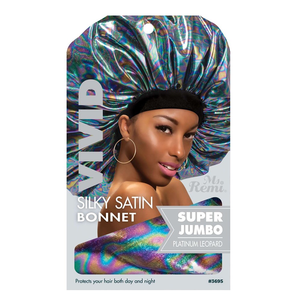 ANNIE Silky Satin Vivid Bonnet [Platinum Leopard]