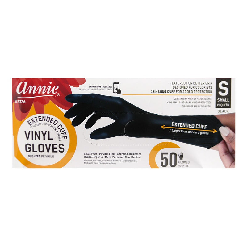 ANNIE Vinyl Gloves Extended 12" Cuff Powder Free [50ct/Box]