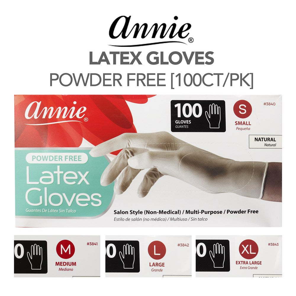 ANNIE Latex Gloves - Powder Free [100ct/Box]