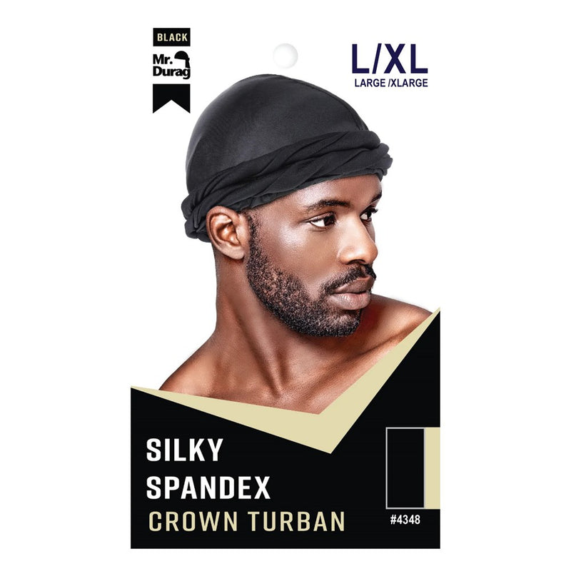 ANNIE Mr. Durag Silky Spandex Crown Turban (L/XL)