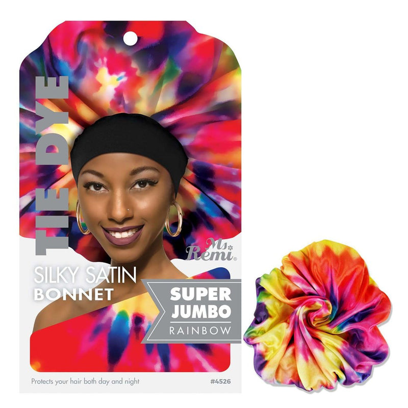 ANNIE Silky Satin Tie Dye Bonnet [Super Jumbo]