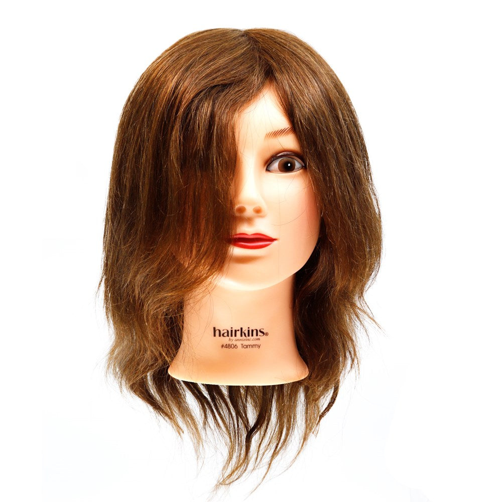 ANNIE 100% Human Hair Mannequin Head (14inch - 16inch)