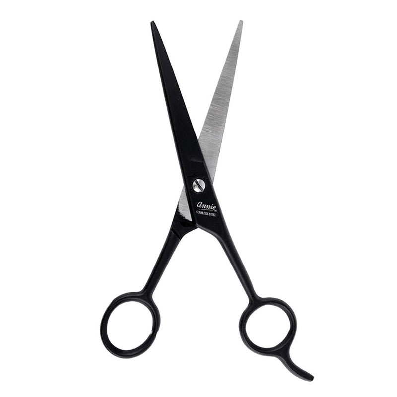 ANNIE Premium Stainless Steel Straight Hair Shears [Black]