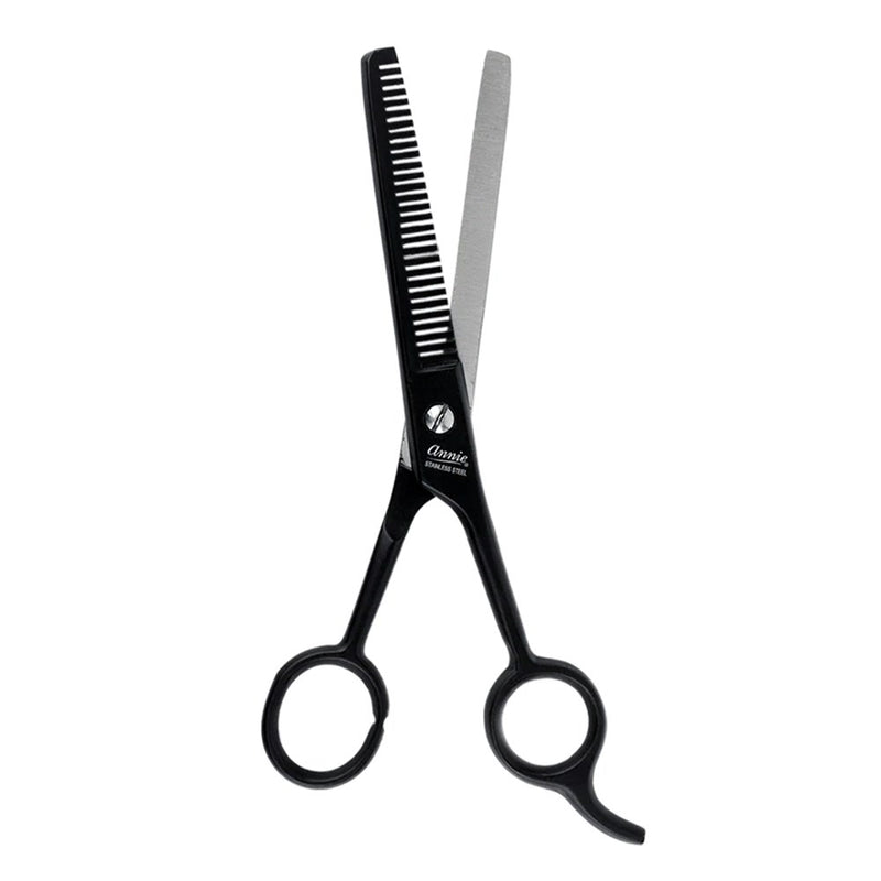 ANNIE Premium Stainless Steel Straight Hair Shears [Black]