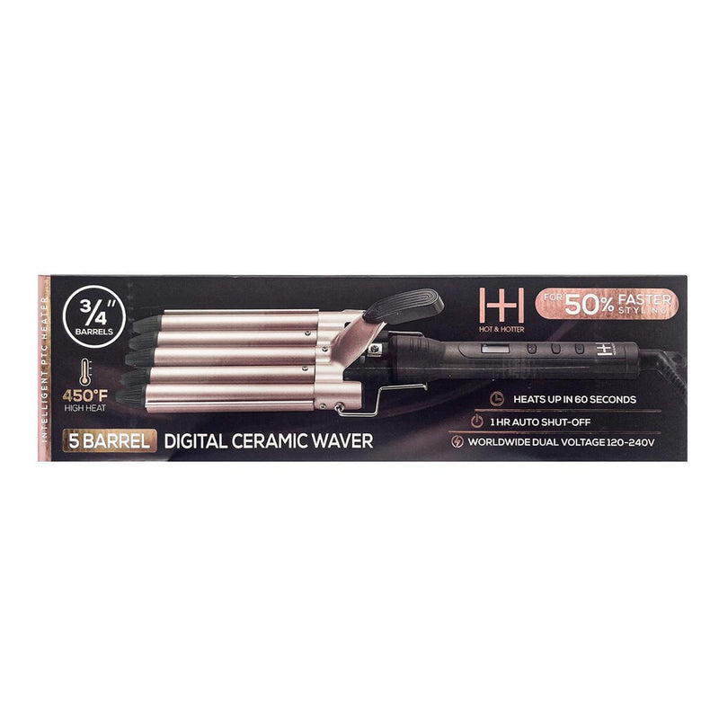 ANNIE Hot & Hotter Digital Ceramic 5 Barrel Waver (3/4inch)