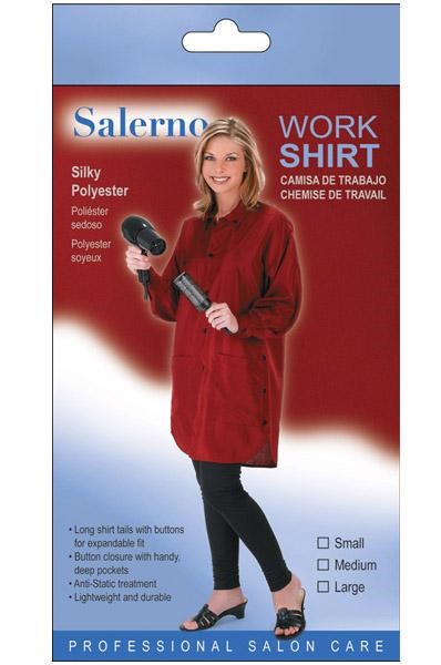 ANNIE Salerno Work Shirt [Silky Polyester] (Small) Black