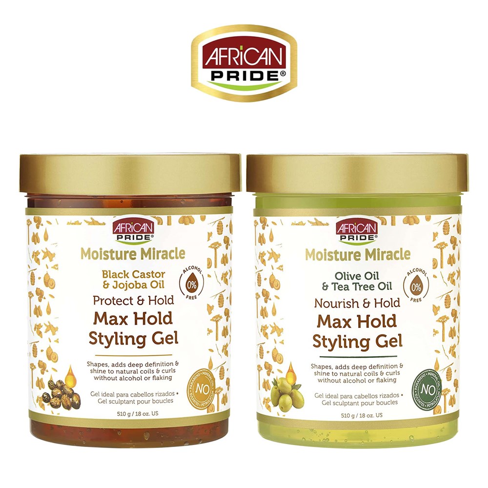 AFRICAN PRIDE Moisture Miracle Max Hold Styling Gel (18oz)