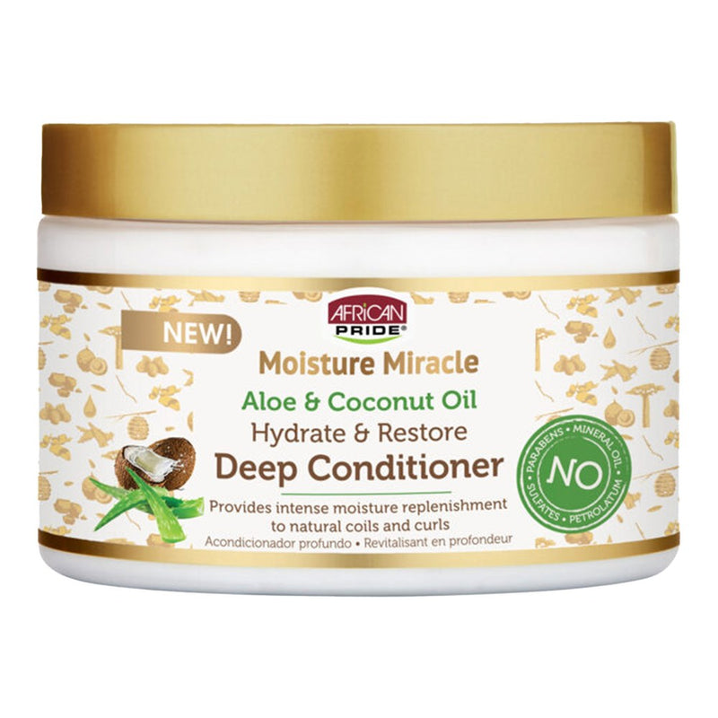 AFRICAN PRIDE Moisture Miracle Aloe & Coconut Oil Deep Conditioner (12oz)