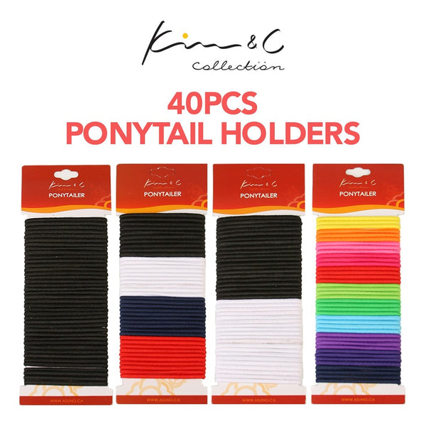 KIM & C 40pcs Ponytail Holders