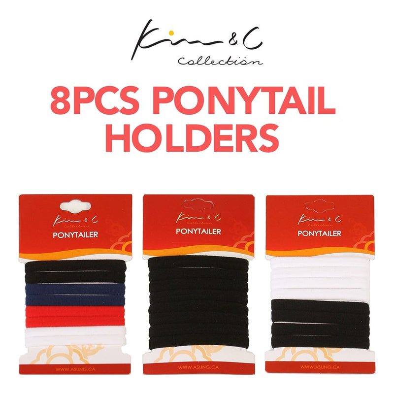 KIM & C 8pcs Ponytail Holders