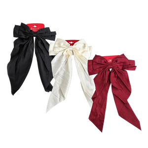 KIM & C Satin Long Tail Bow Clip