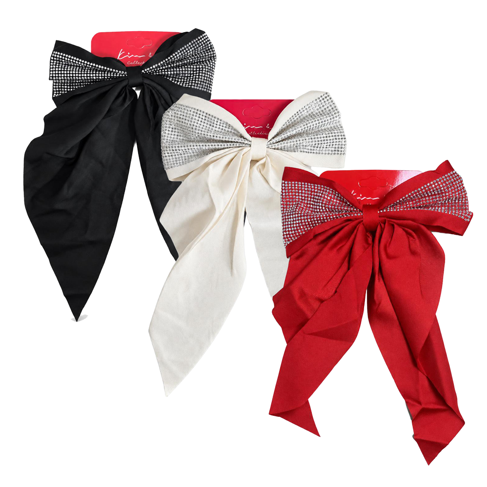 KIM & C Long Tail Bow Clip with Hotfix
