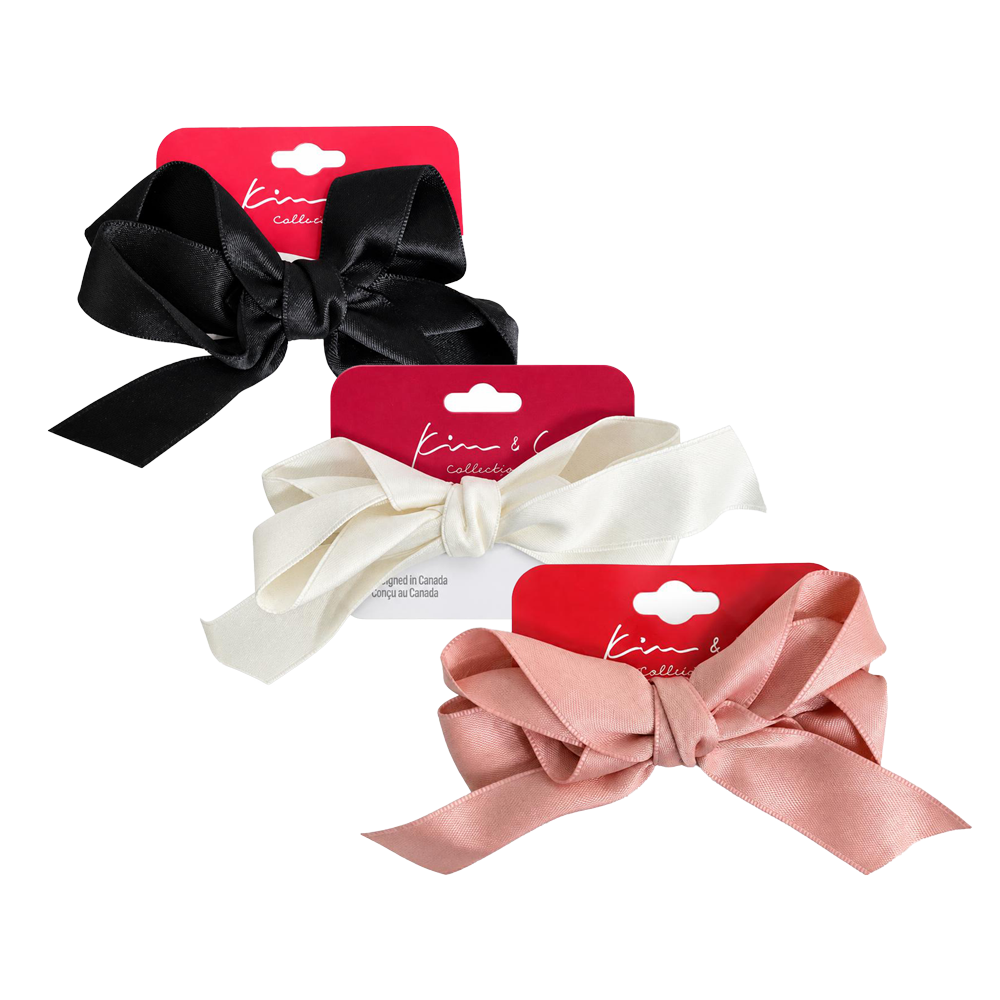 KIM & C Wide Ribbon Bow Hair Clip
