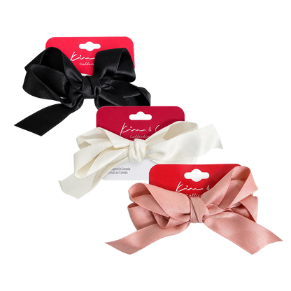 KIM & C Wide Ribbon Bow Hair Clip