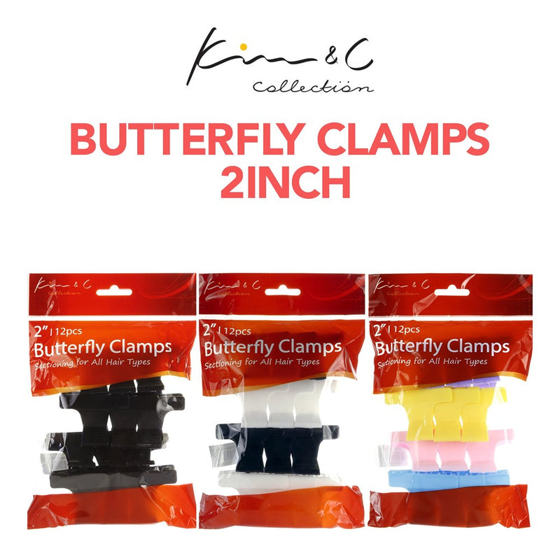 KIM & C 12pcs Butterfly Clamps (2inch)