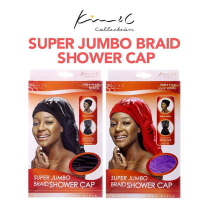 KIM & C Super Jumbo Braid Shower Cap