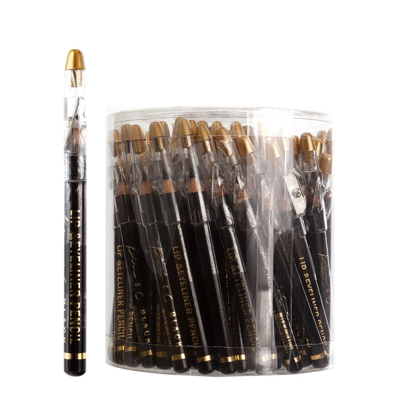 KIM & C Mini Lip & Eyeliner Pencil with Sharpener (72pcs/jar)