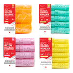 Set of magnetic rollers in various colors with packaging on a white background