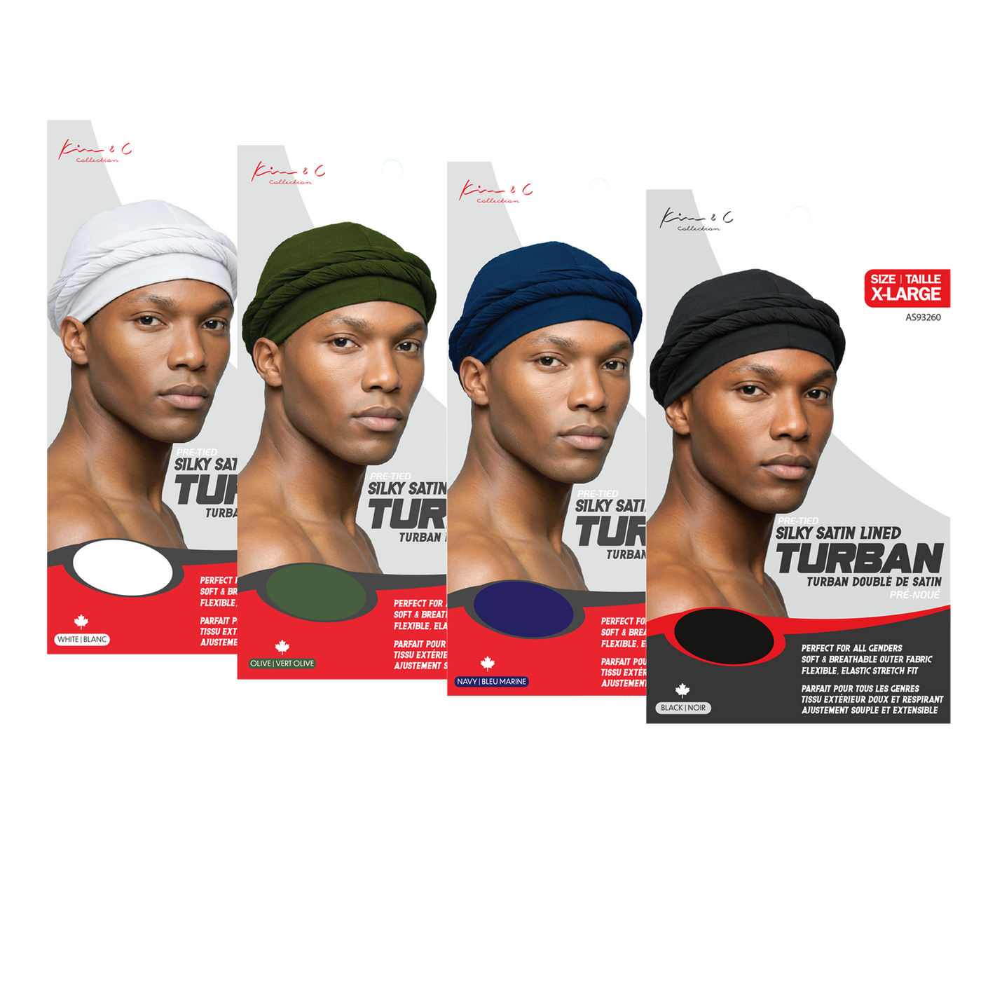 Kim & C Pre-Tied Silky Satin Lined Turban