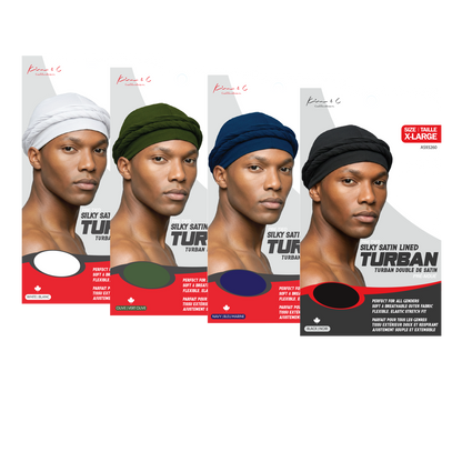 Kim & C Pre-Tied Silky Satin Lined Turban
