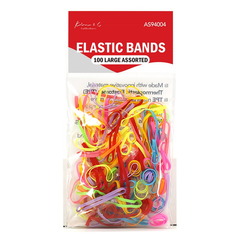 KIM & C 100pcs Elastic Bands (Large 1.5inch)