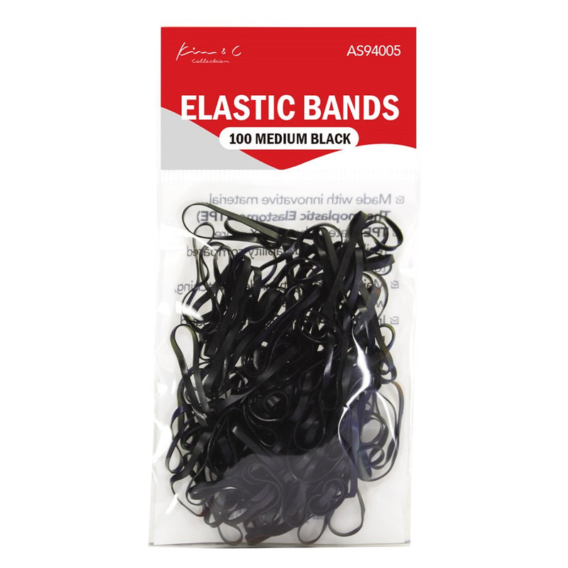 KIM & C 100pcs Elastic Bands (Medium 1.2inch)