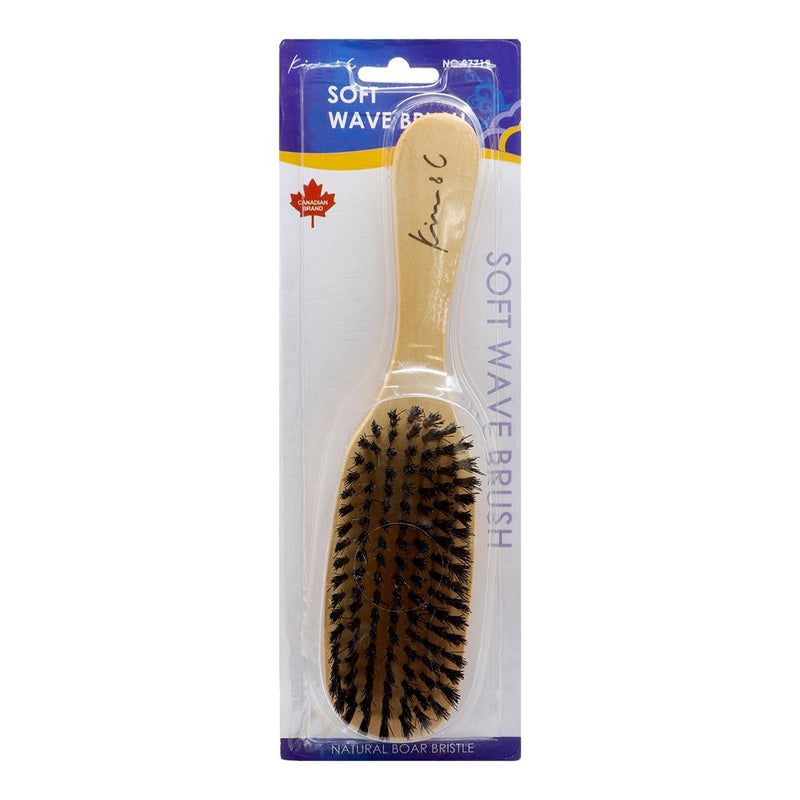 KIM & C Natural Boar Bristle Wooden Brush