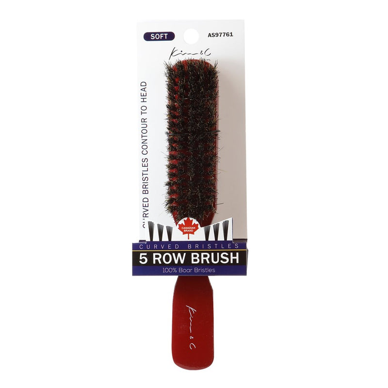 KIM & C 5 Row Curved Bristle Brush