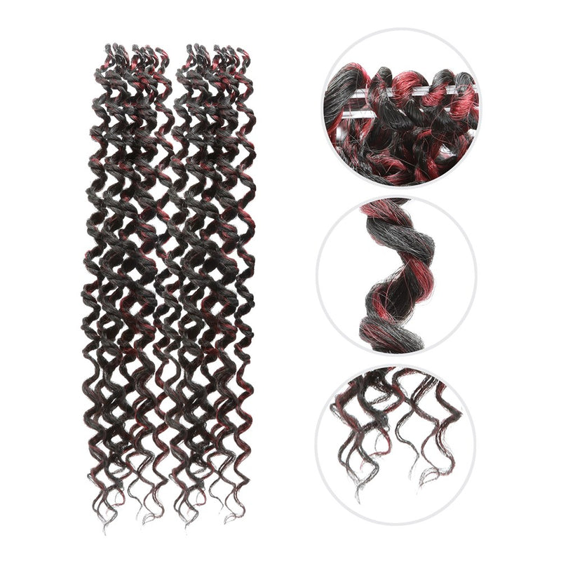 CLIMAX PRE-LOOPED CROCHET BRAID-Double Twist Curl 14"