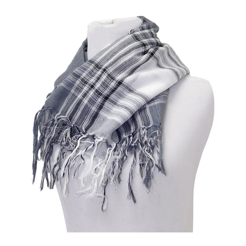 KIM & C Winter Check Pattern Scarf (6pcs)