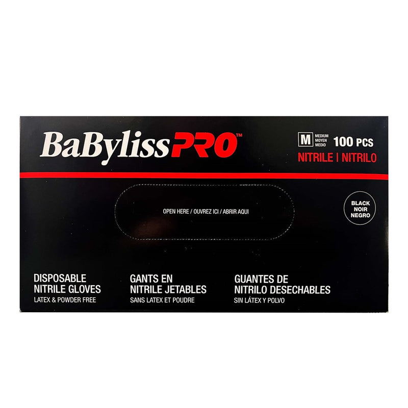 BABYLISS PRO 100pcs Nitrile Gloves Black