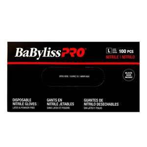 BABYLISS PRO 100pcs Nitrile Gloves Black