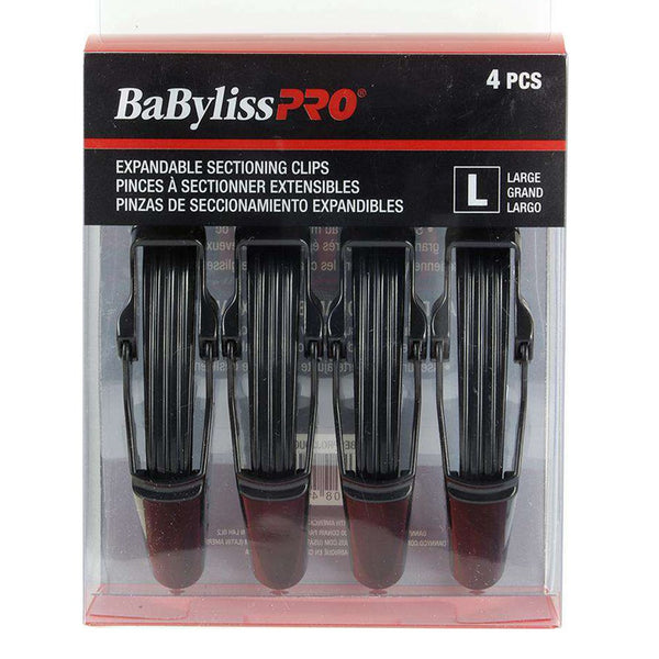 BABYLISS PRO Jumbo Expandable Sectioning Clips (5.5inch) [4pcs/pk]