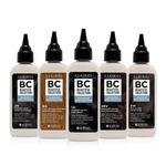 Five Clairol BC Beautiful Collection hair color bottles on a white background