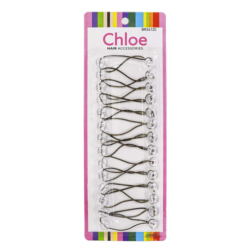 CHLOE 14pcs Twin Beads Ponytailers 12mm