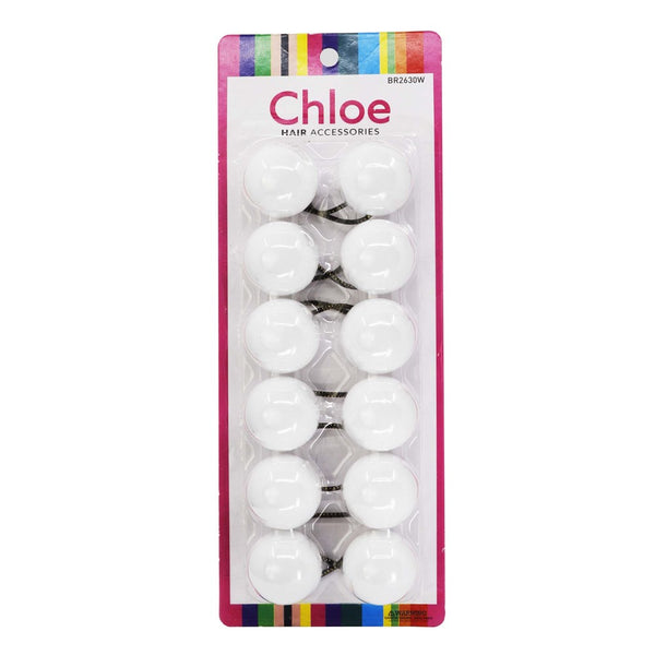 CHLOE 6pcs Twin Beads Ponytailers 30mm